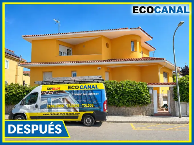 Ejemplo de trabajo de canalones, cubiertas, pérgolas e impermeabilización ejecutado por Cubiertas Ecocanal